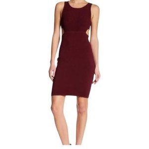 Tart Women Red Burgundy Fitted Bandage Cocktail Dress